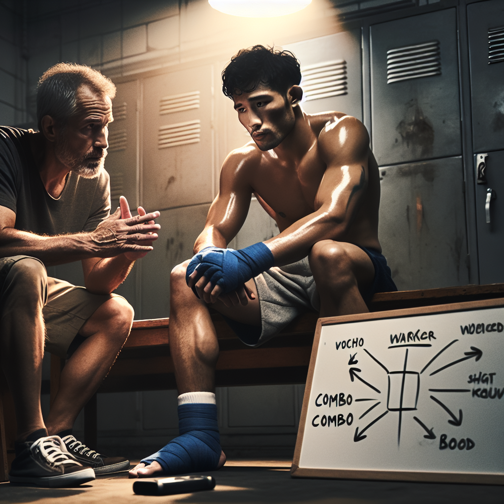 Эксклюзивное интервью бойца и тренера в раздевалке перед предстоящим ночным боем